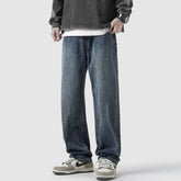 Men Jeans Straight Jeans Men's Summer Retro Pants